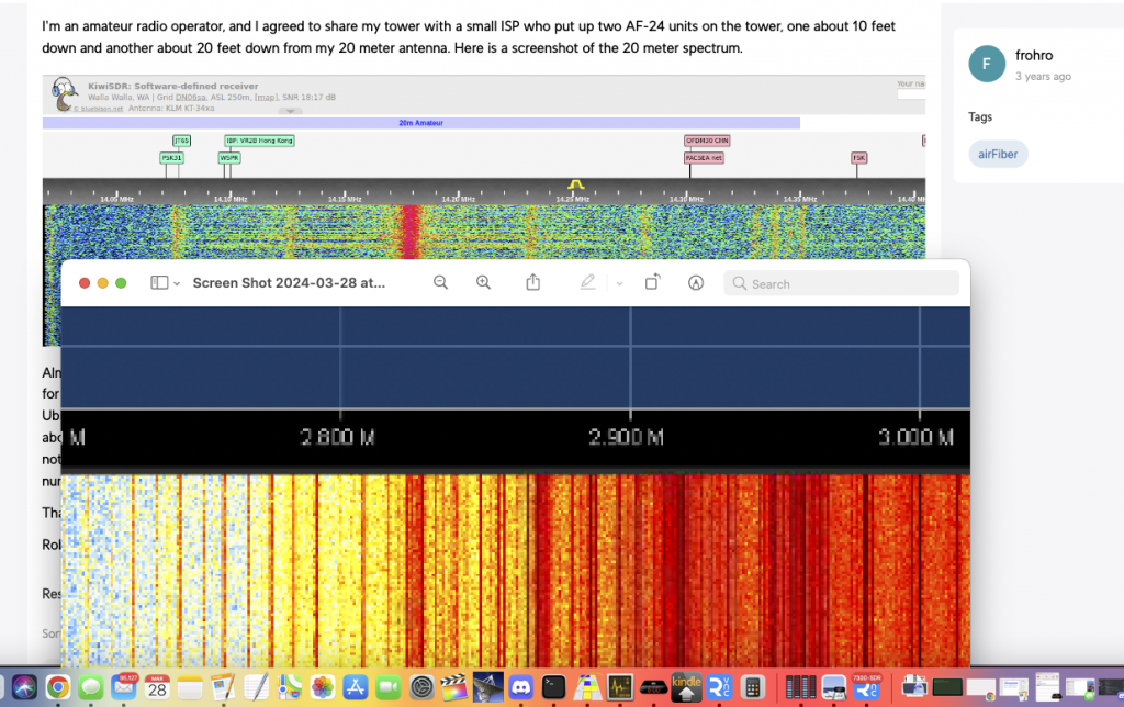 Composite comparison of ubiquiti interference and local camera system
